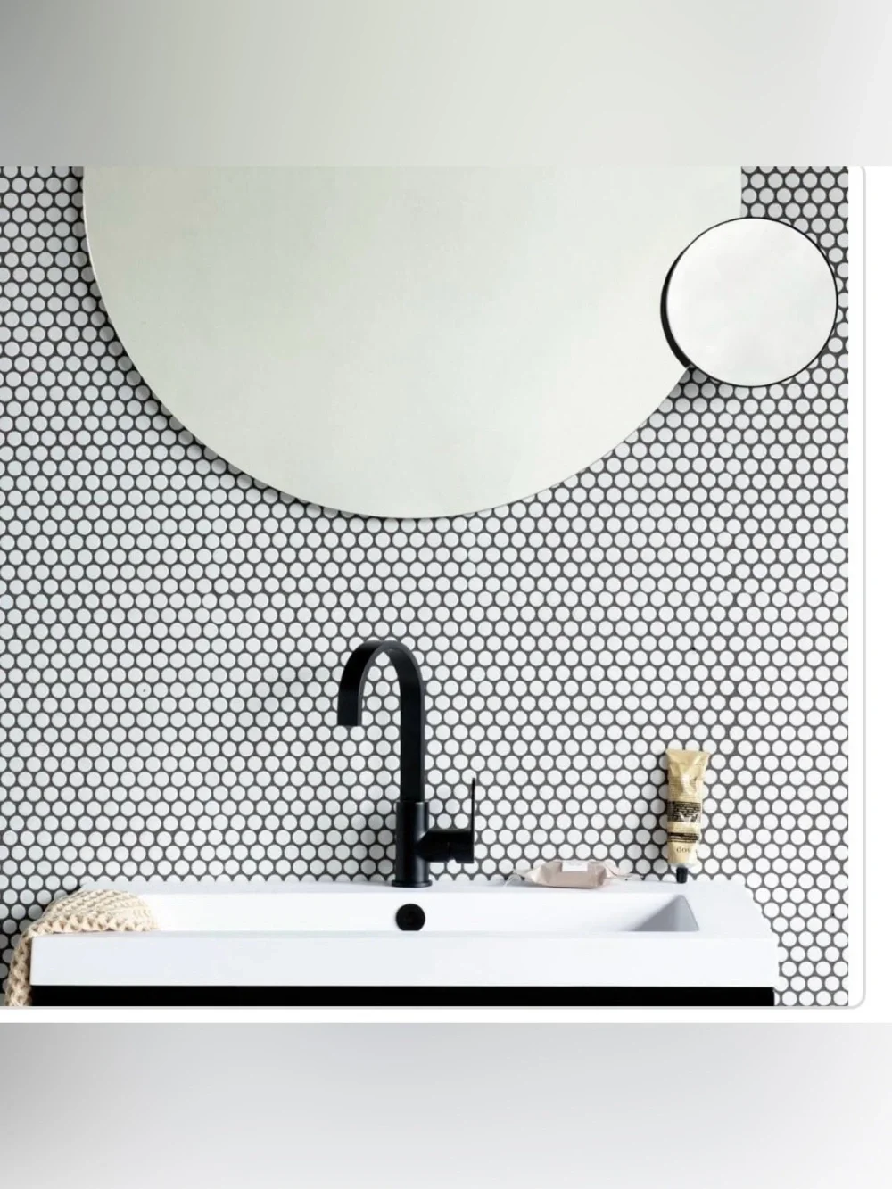 New Brabantia MindSet Bathroom Mirror - black
